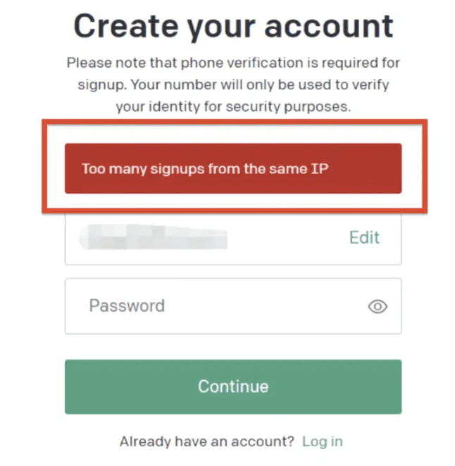 Verification failed