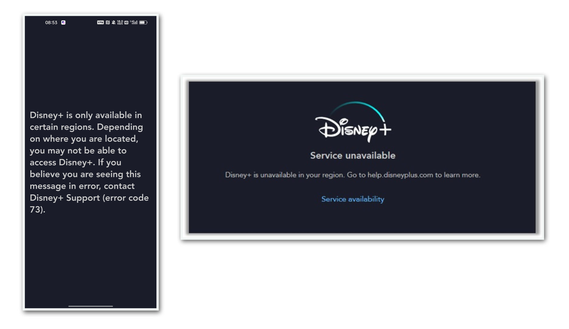 Disney+ unavailable in your region error