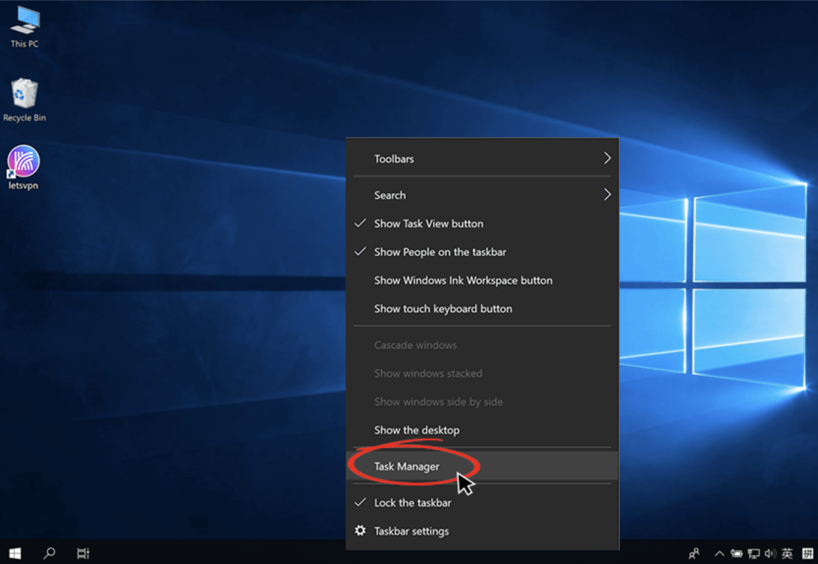 Open Task Manager