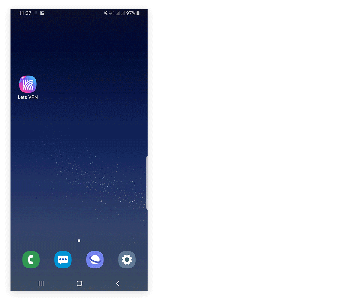 Lock LetsVPN on One UI