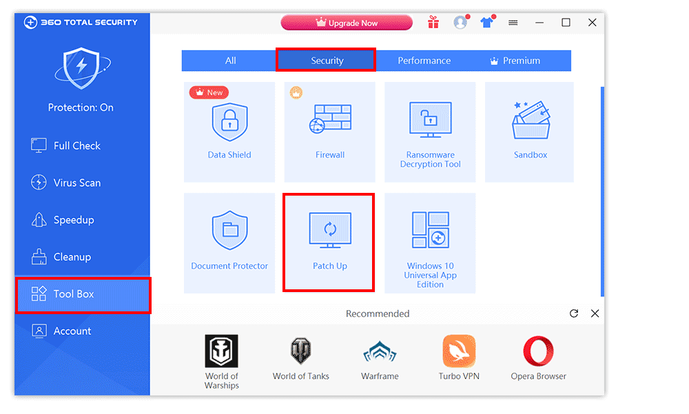 Third-party security software system repair