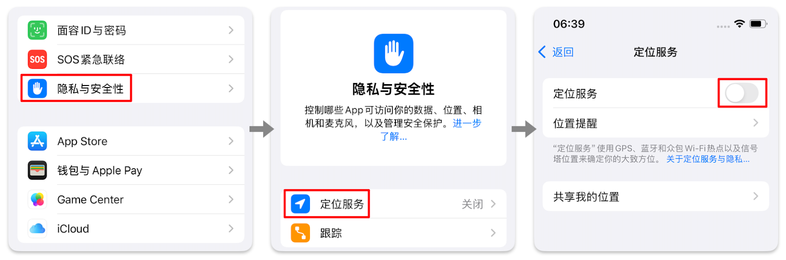 iOS关闭定位